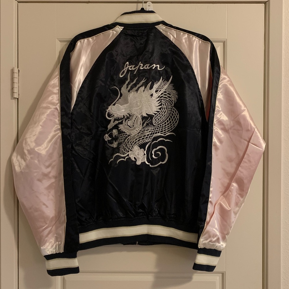 Vintage Japanese Sukajan Embroidered Bomber Jacket
